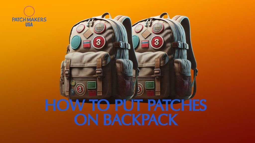 A bag with multiple colorful patches
